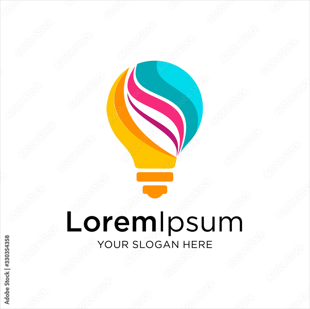 Bulb Logo Design Colorful. Creative light bulb logo ideas. Smart bulb tech logo icon, Modern icon vector graphic, Bulb digital logo technology Idea Bulb Logo Design Colorful. Creative light bulb logo ideas. Smart bulb tech logo icon, Modern icon vector graphic, Bulb digital logo technology Idea