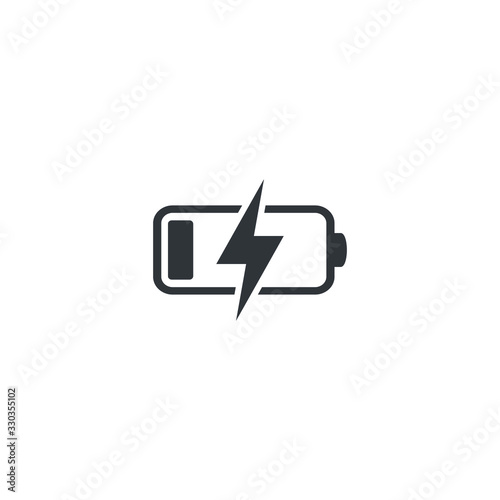 Battery charging UI icon vector