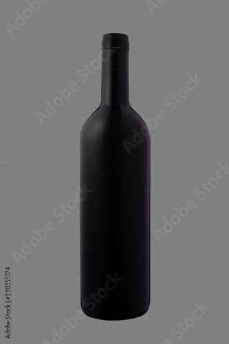 bottle without label on  50% gray background