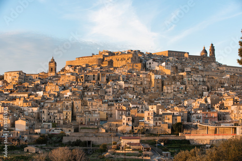 View of the town of Caltagirone in Sicily