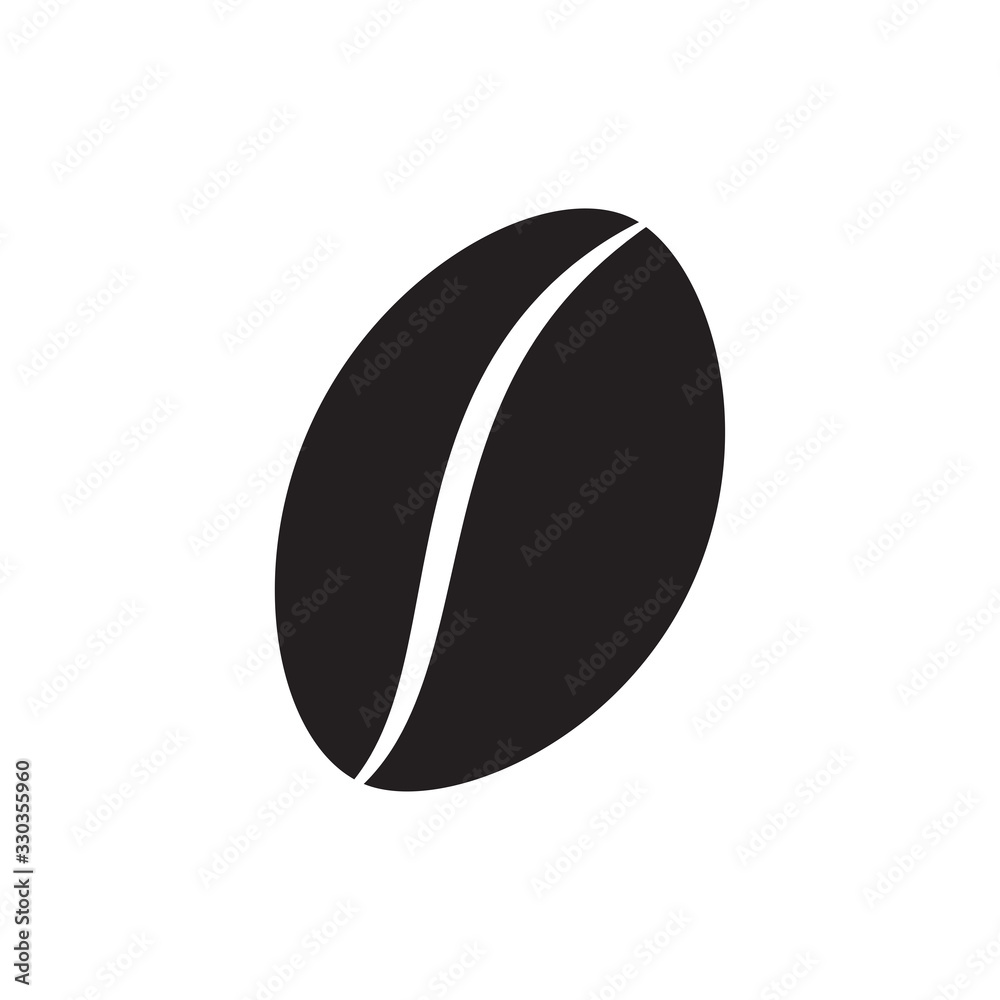 coffee bean icon in trendy flat design coffee bean icon in trendy flat design