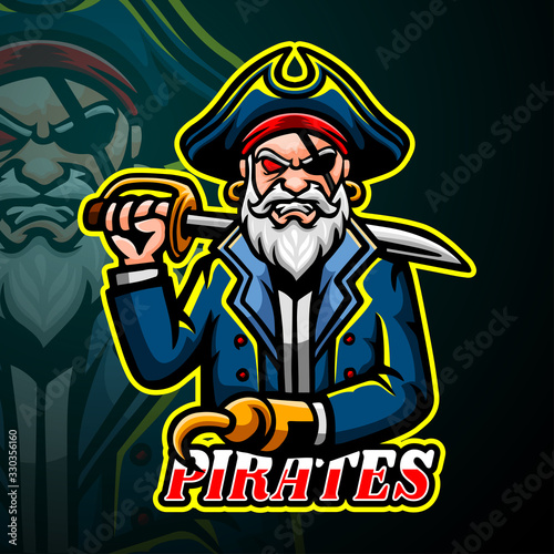 Pirates mascot esport logo design