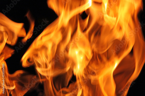 Flames are blurred for use as a background