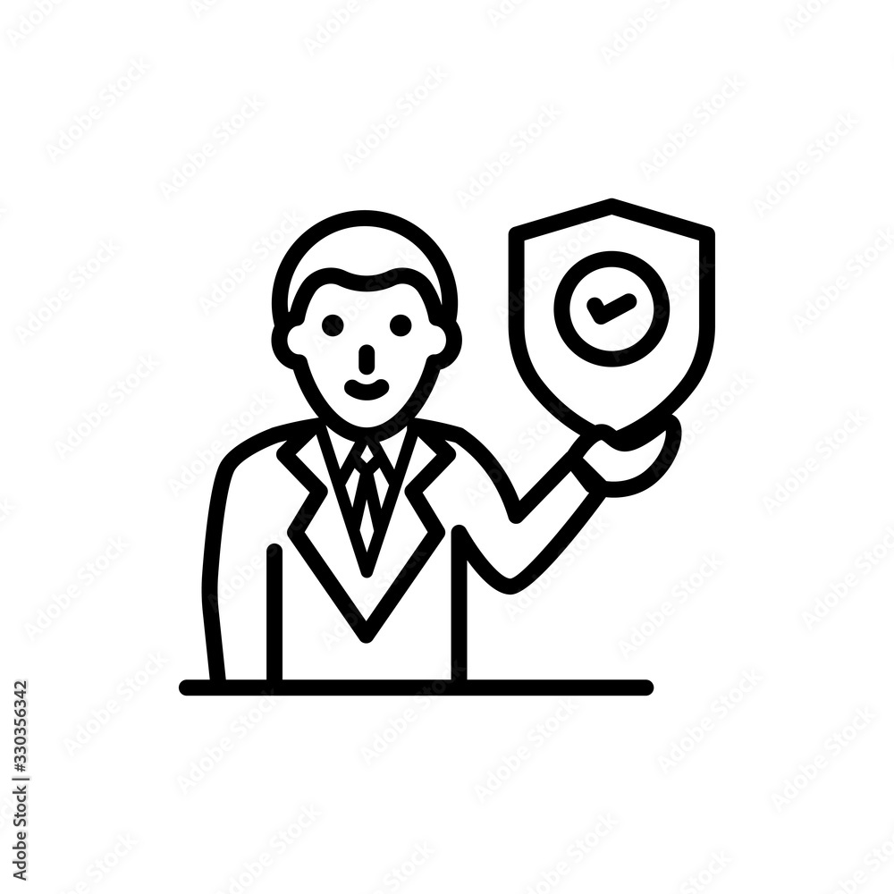 Business Insurance icon Line Vector Illustration.
