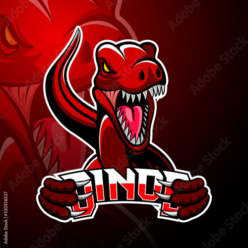 Dino esport logo mascot design