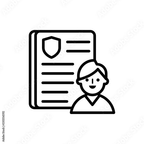 General Insurance icon Line Vector Illustration.