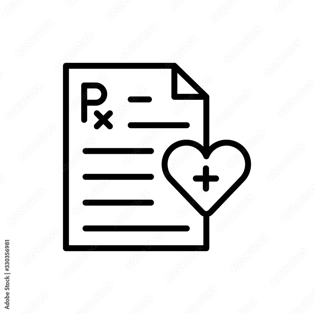 prescription Drug Coverage Insurance icon Line Vector Illustration. prescription Drug Coverage Insurance icon Line Vector Illustration.