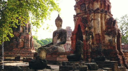 Beautiful Buddha statue in Ayutthaya, Thailand.