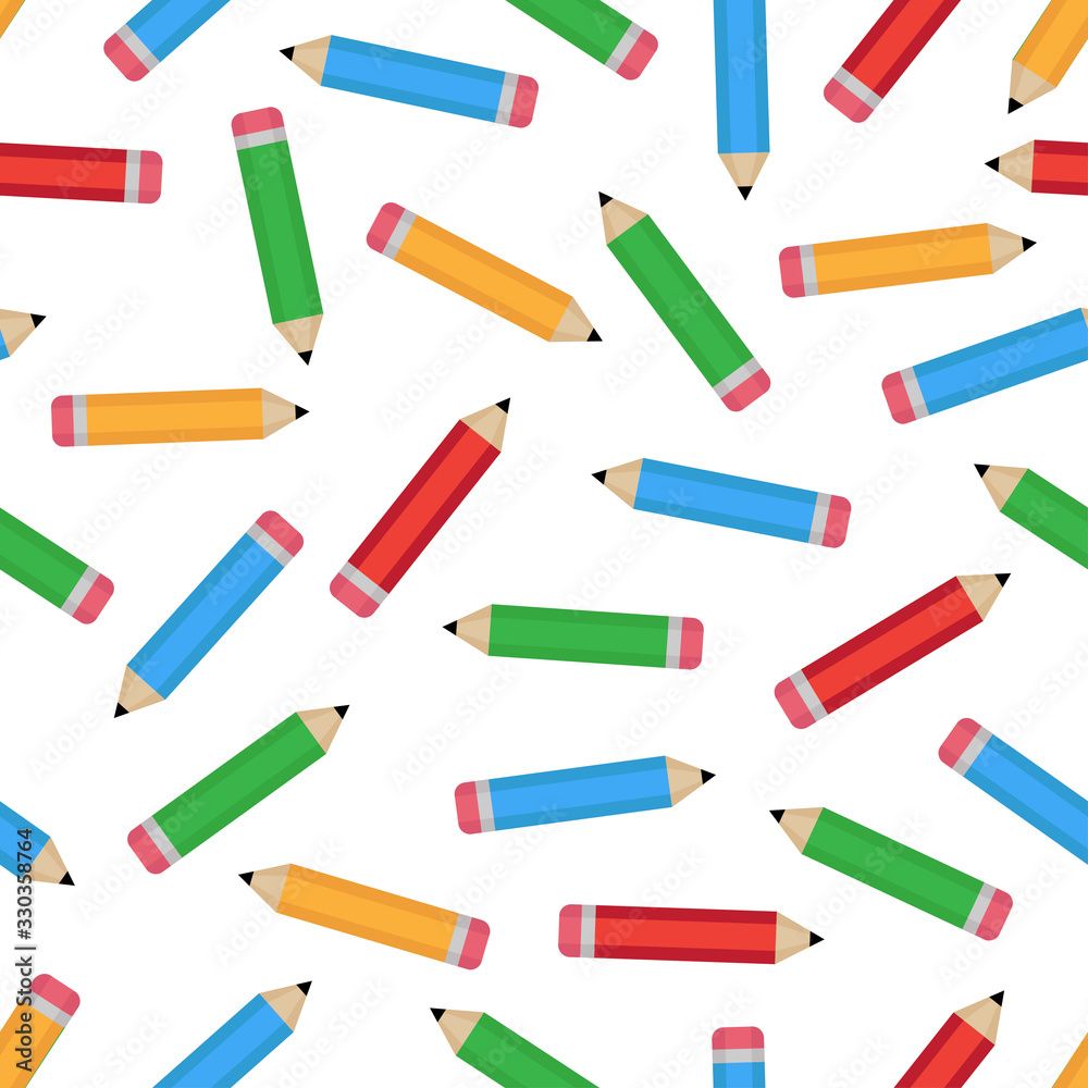Seamless pattern with colorful pencils. Seamless pattern with colorful pencils.