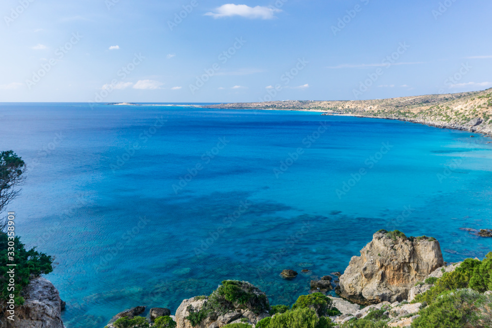 Beautiful view to the bay near Paleochora, Crete