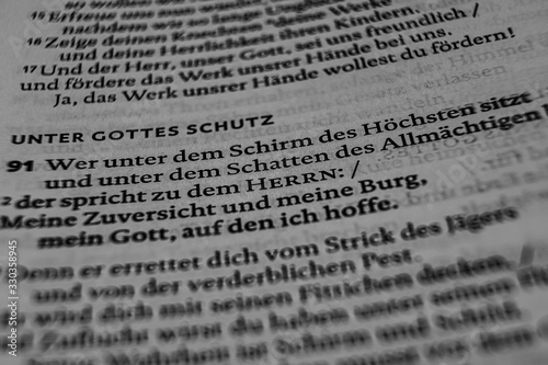 Bild auf Leinwand Psalm 91