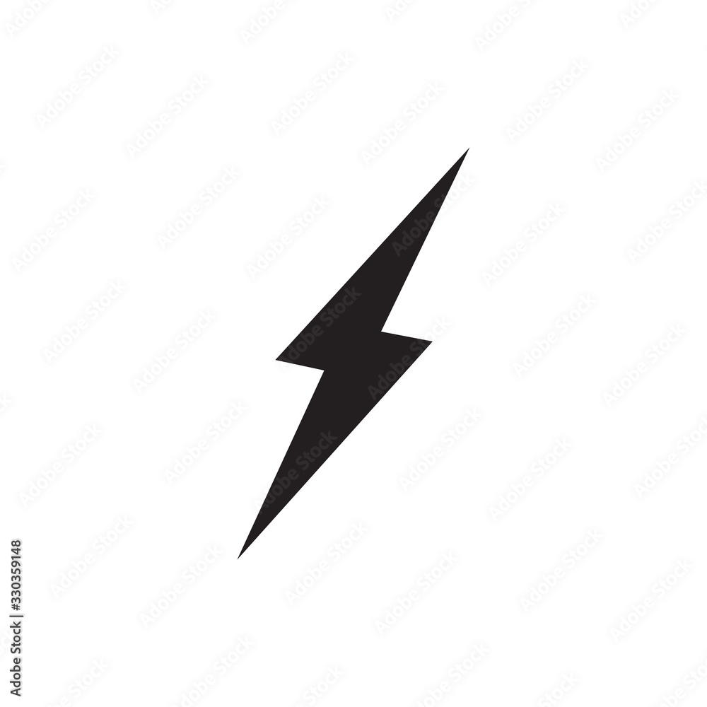 lightning bolt icon in trendy flat style lightning bolt icon in trendy flat style