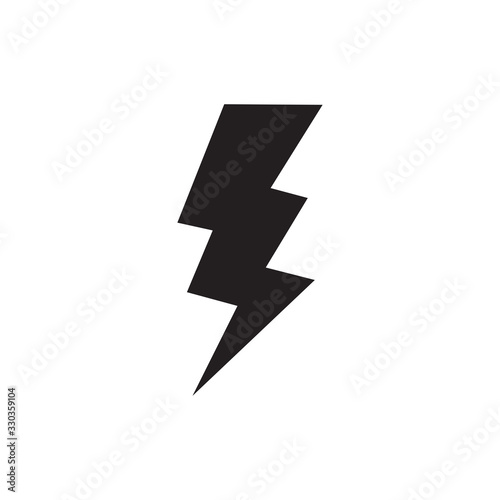 lightning bolt icon in trendy flat style