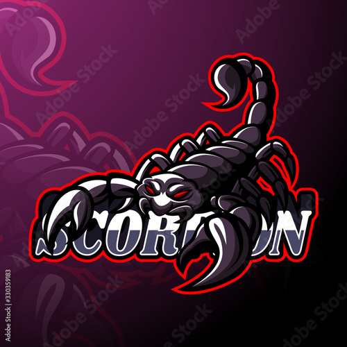 Scorpion esport logo mascot design