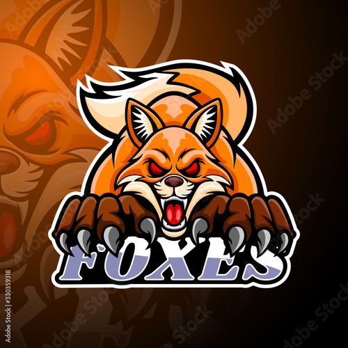 Foxes esport logo mascot design