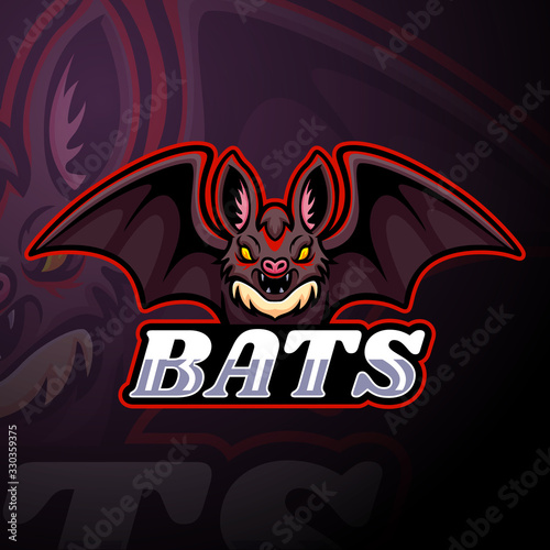 Bat esport logo mascot design