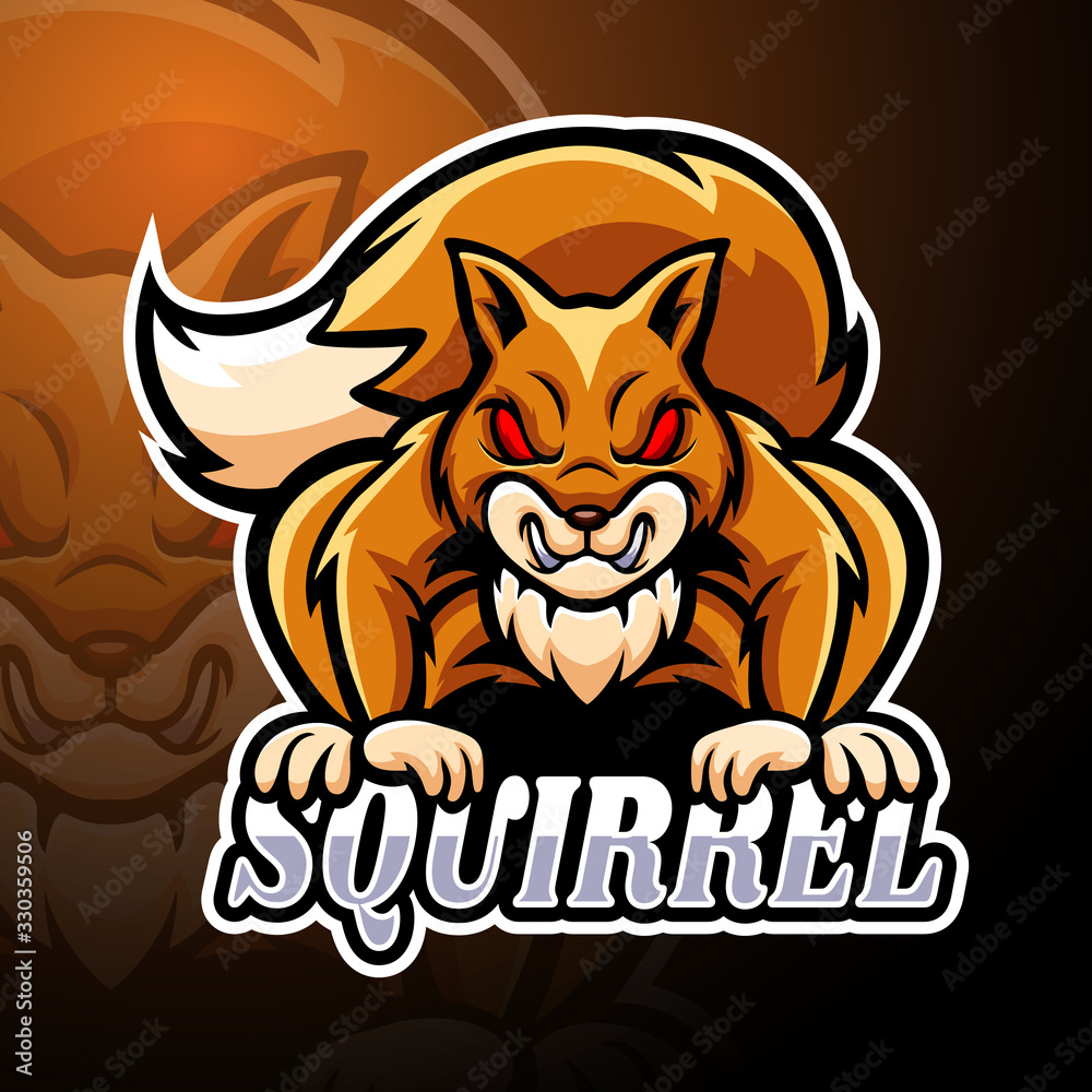 Squirrel esport logo mascot design Squirrel esport logo mascot design