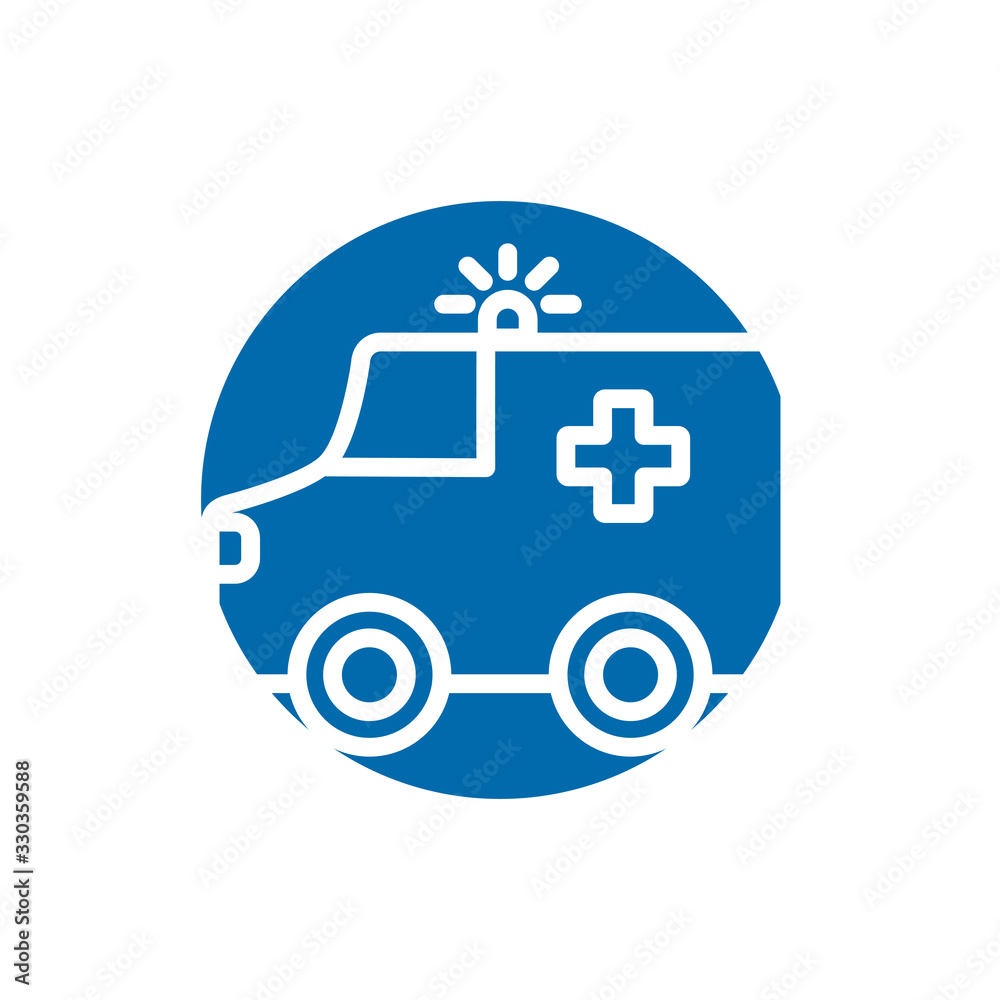 ambulance car vehicle block style icon ambulance car vehicle block style icon