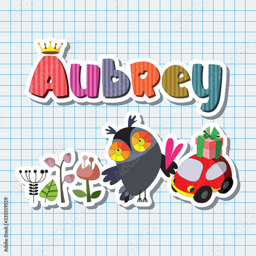 The original spelling of Aubrey s name.