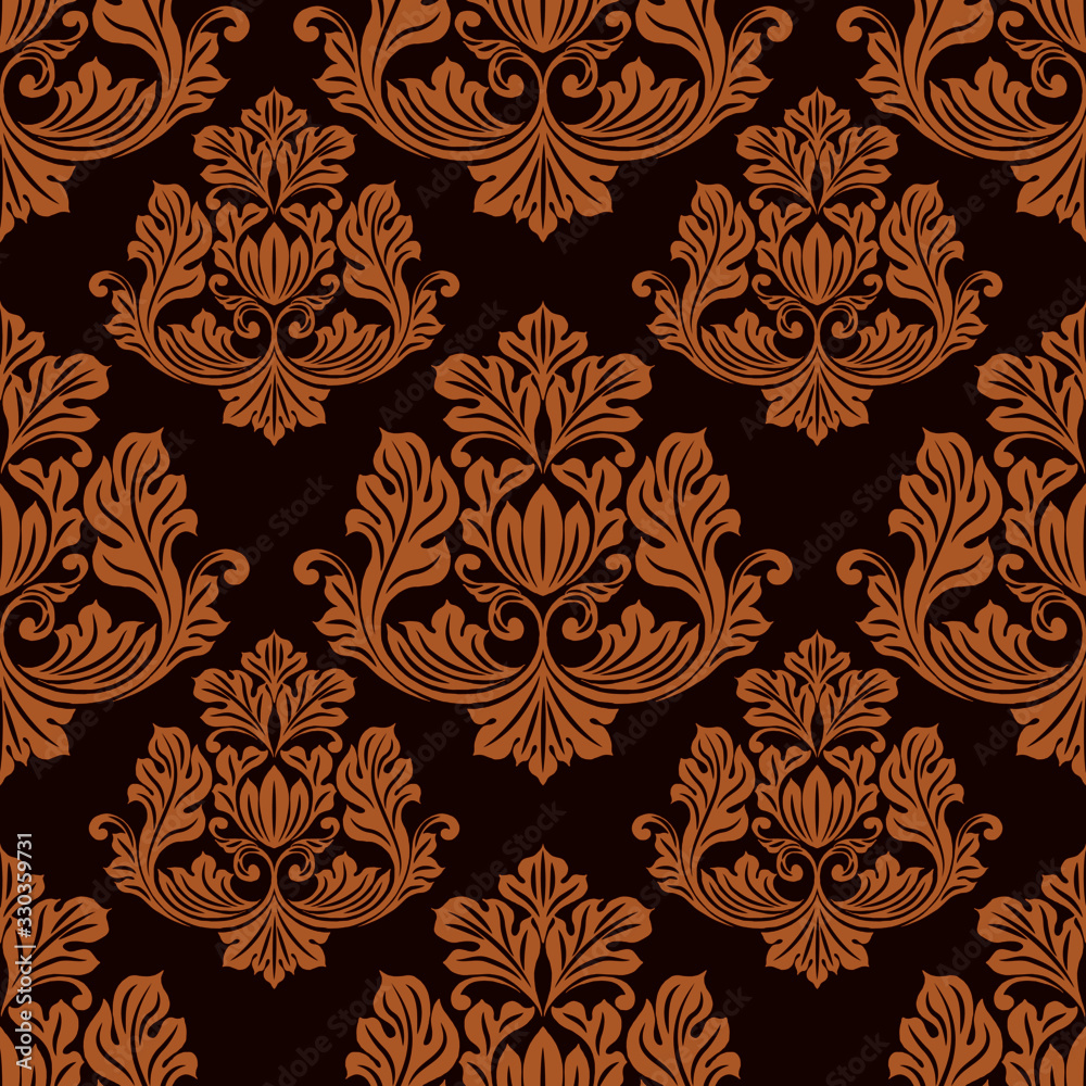 seamless pattern, damask floral pattern, wallpaper ornament, wrapping paper, scrapbooking