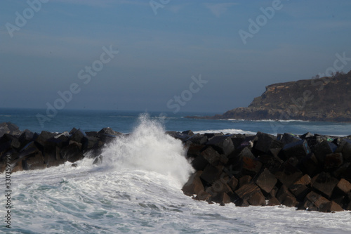 View of the shore in San Sebastian