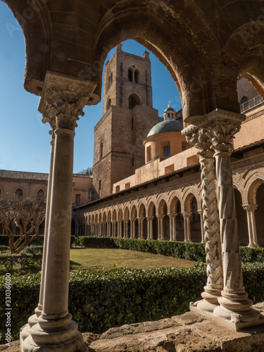 The interior of Monreale Cathedral near Palermo