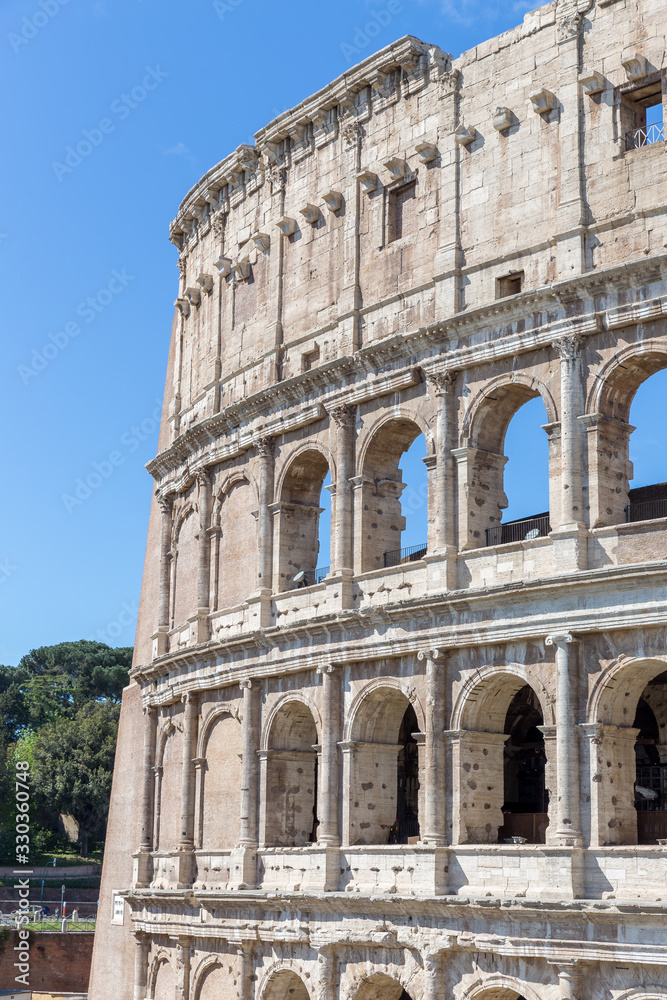View of Colosseum, in Rome, Italy