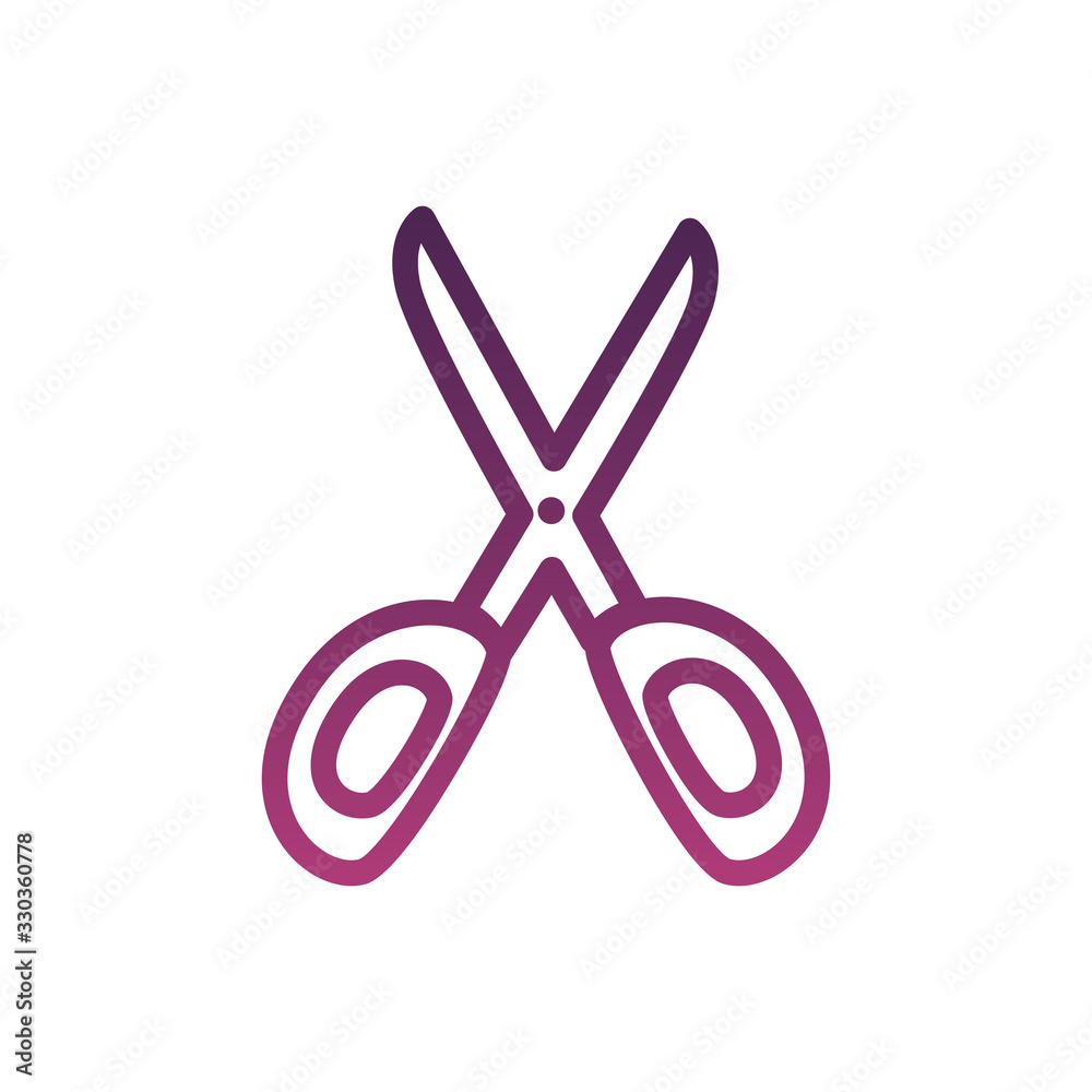 scissors cut line style icon scissors cut line style icon