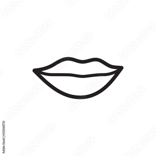lip icon in trendy flat style
