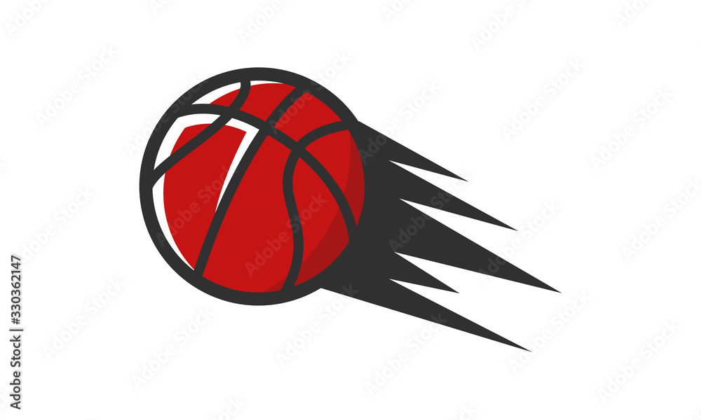 Fototapeta Basketball thorwing ball. Basketball design element for logo, label, badge, banner. Vector illustration