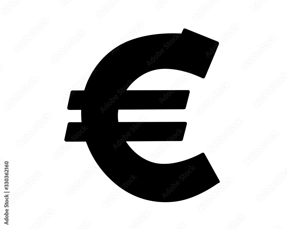 Vector image of the Euro icon Vector image of the Euro icon