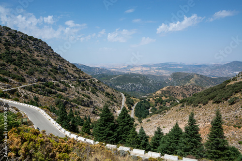 Summer in national park la Sierra de Grazalema, Andalusian white villages route in Spain