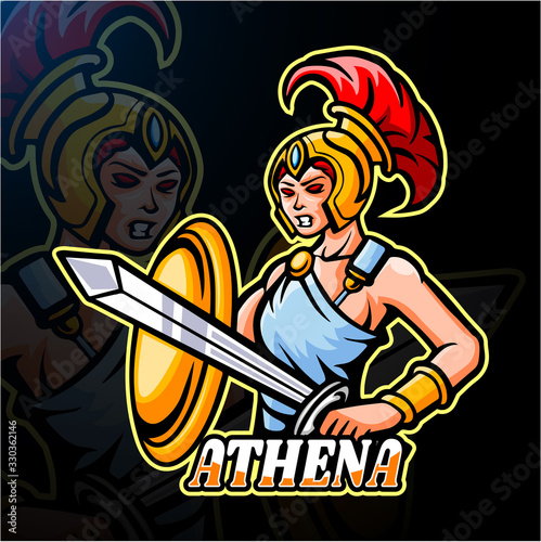 Athena esport logo mascot design