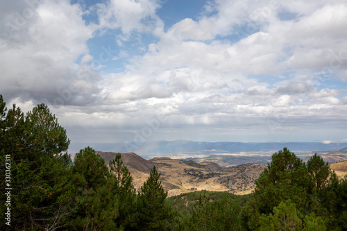 Landscapes of National park Sierra Nevada mountains near Malaga and Granada, Andalusia, Spain