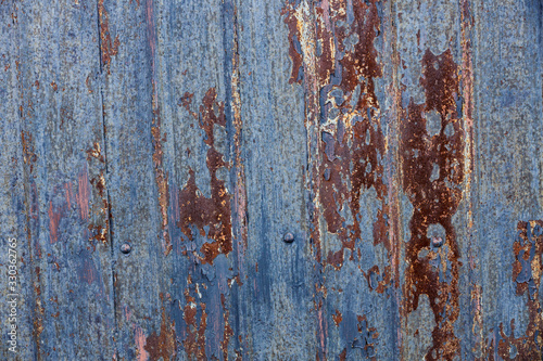 Grunge texture rust and old paint. Blue grunge retro rusty metal texture background