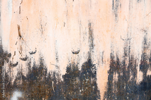 Texture of a grunge dirty wall close up, colorful cracked plaster background