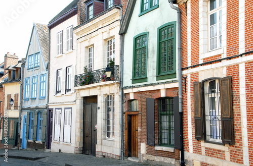 Ville d' Amiens, façades colorées du centre historique de la ville, département de la Somme, France