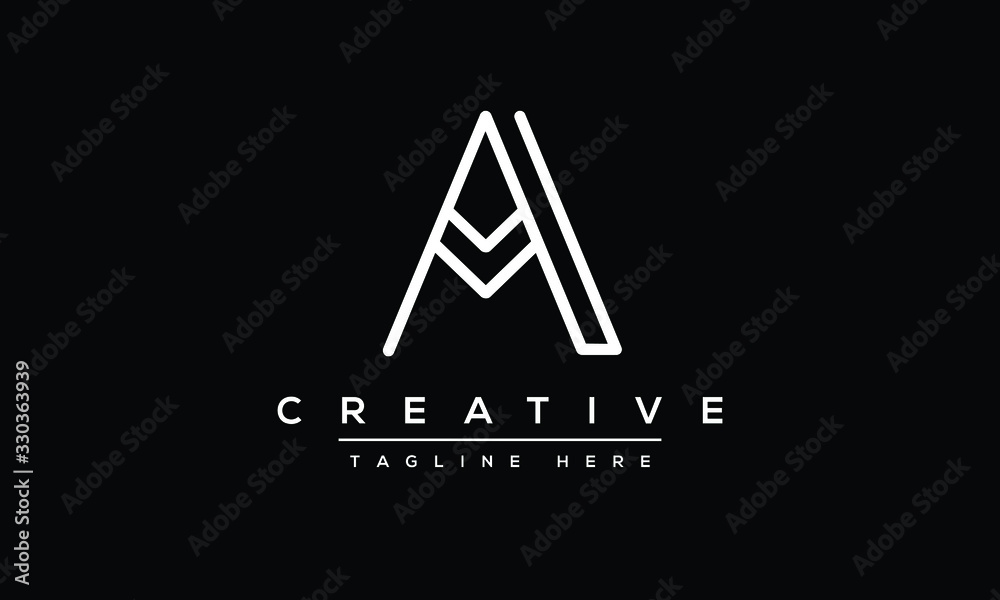 Unique modern minimalist creative letter A logo design. Vector icon template.