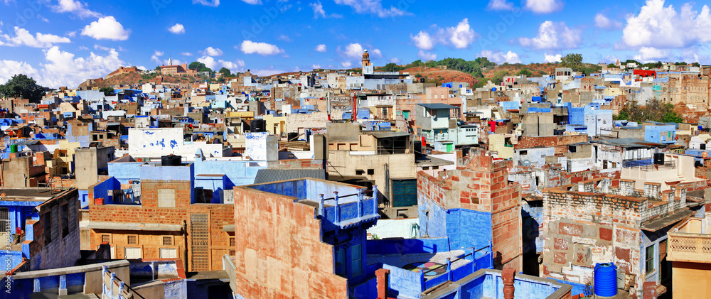 Travel and landmarks of India. Blue city of Rajastan - Jodhpur