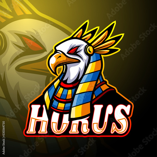 Horus esport logo mascot design