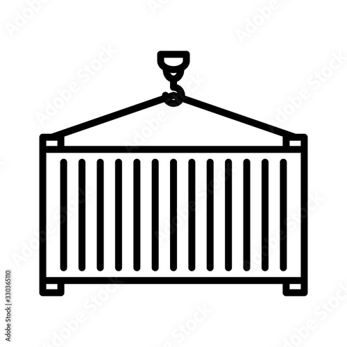 container shipping icon vector template