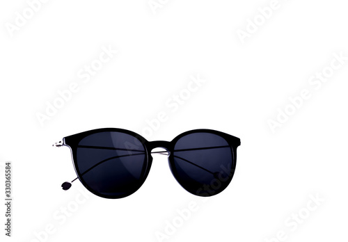 black glasses, isolated on white background