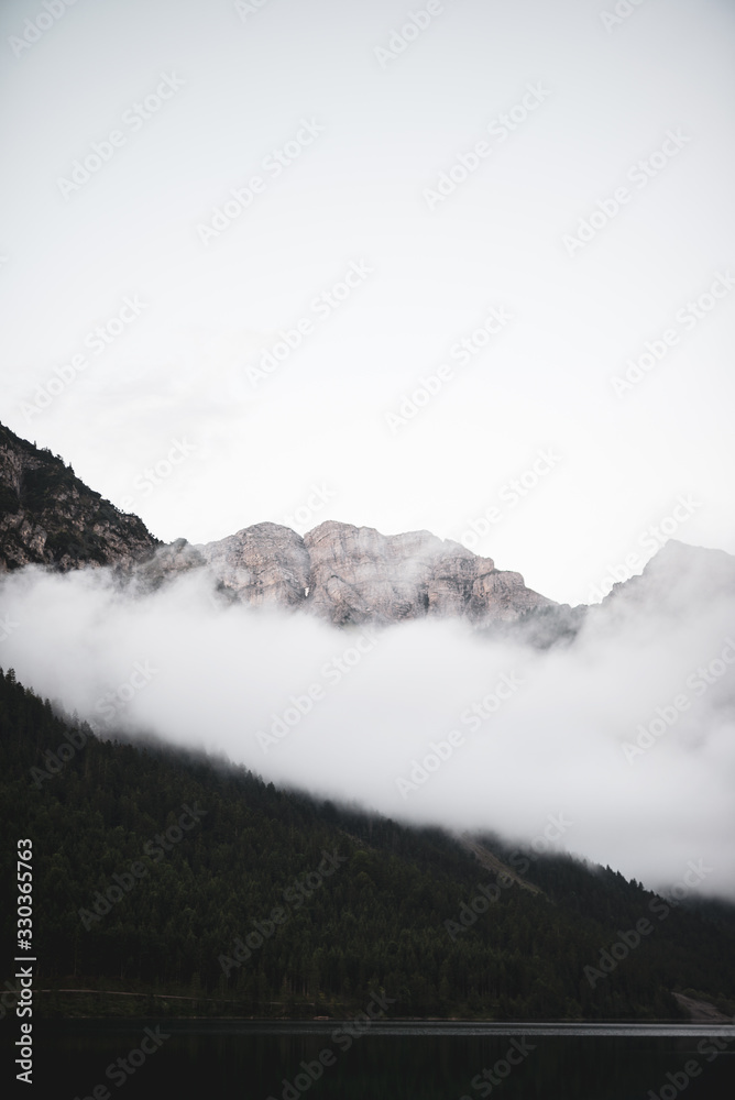 mountains in fog mountains in fog