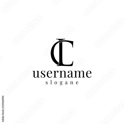 letter cL initial logo design concept vector