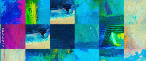 Wallpaper Mural Abstract interior wall art print for decorate everything, naive contemporary style artwork with chaotic paint strokes and splashes, modern painting background texture in creative design idea Torontodigital.ca