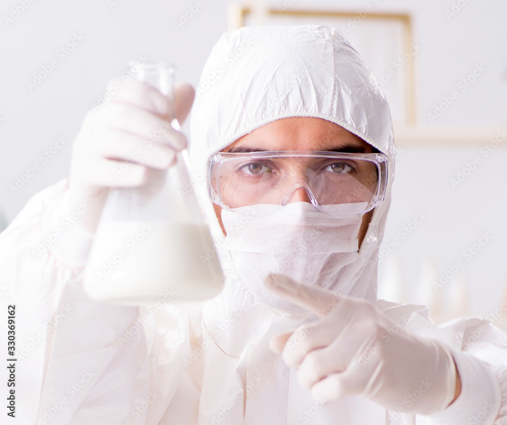 Food scientist testing new stuff in the lab Food scientist testing new stuff in the lab