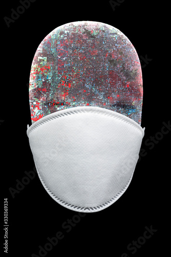 Wallpaper Mural health mask showing global pandemic breakout Torontodigital.ca