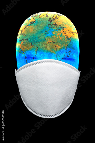 Wallpaper Mural health mask showing global pandemic breakout Torontodigital.ca