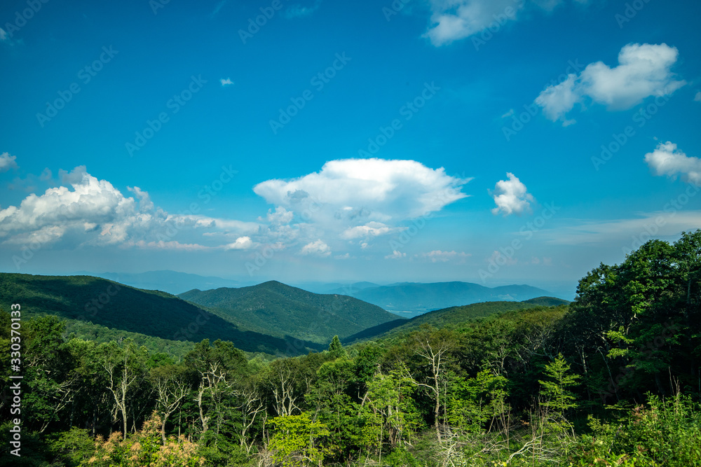 mountain landscape with blue sky