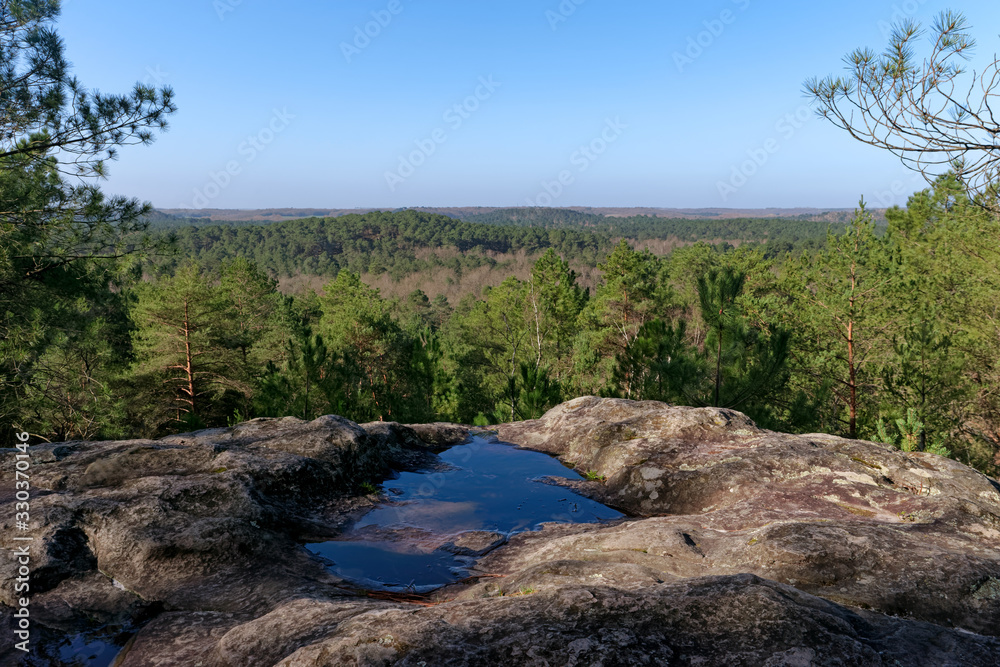 25 Bumps Circuit hiking path in the Fontainebleau forest